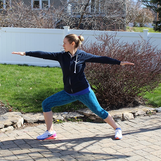 Cancer to 5K stretching before practice with survivors, volunteer sherpas, and coaches.